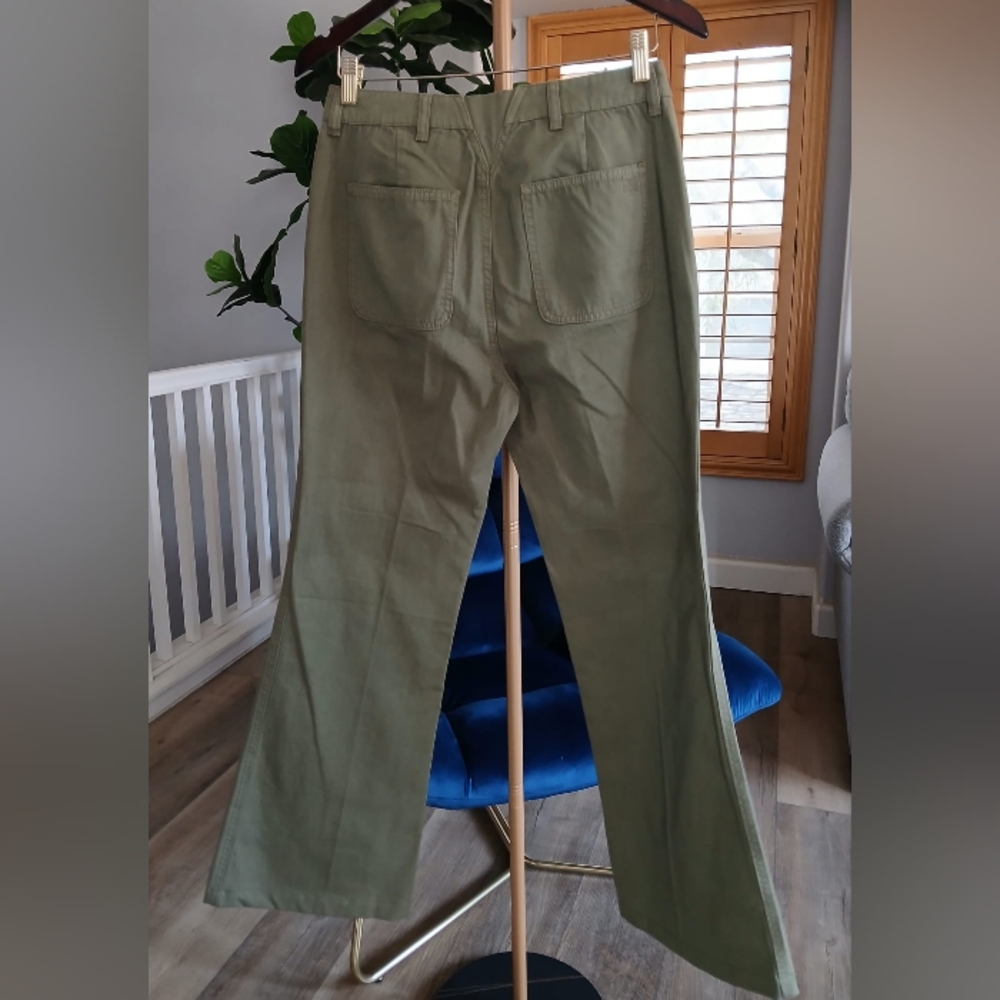 TORY BURCH Ladies Agave Green Flared Trousers Pants Size 28 - Picture 4 of 9